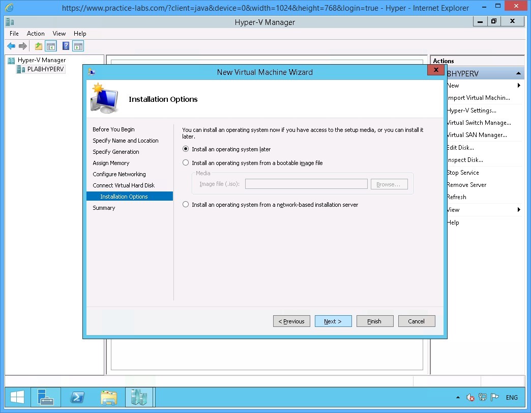 Figure 3.8 Screenshot of the device PLABHYPERV